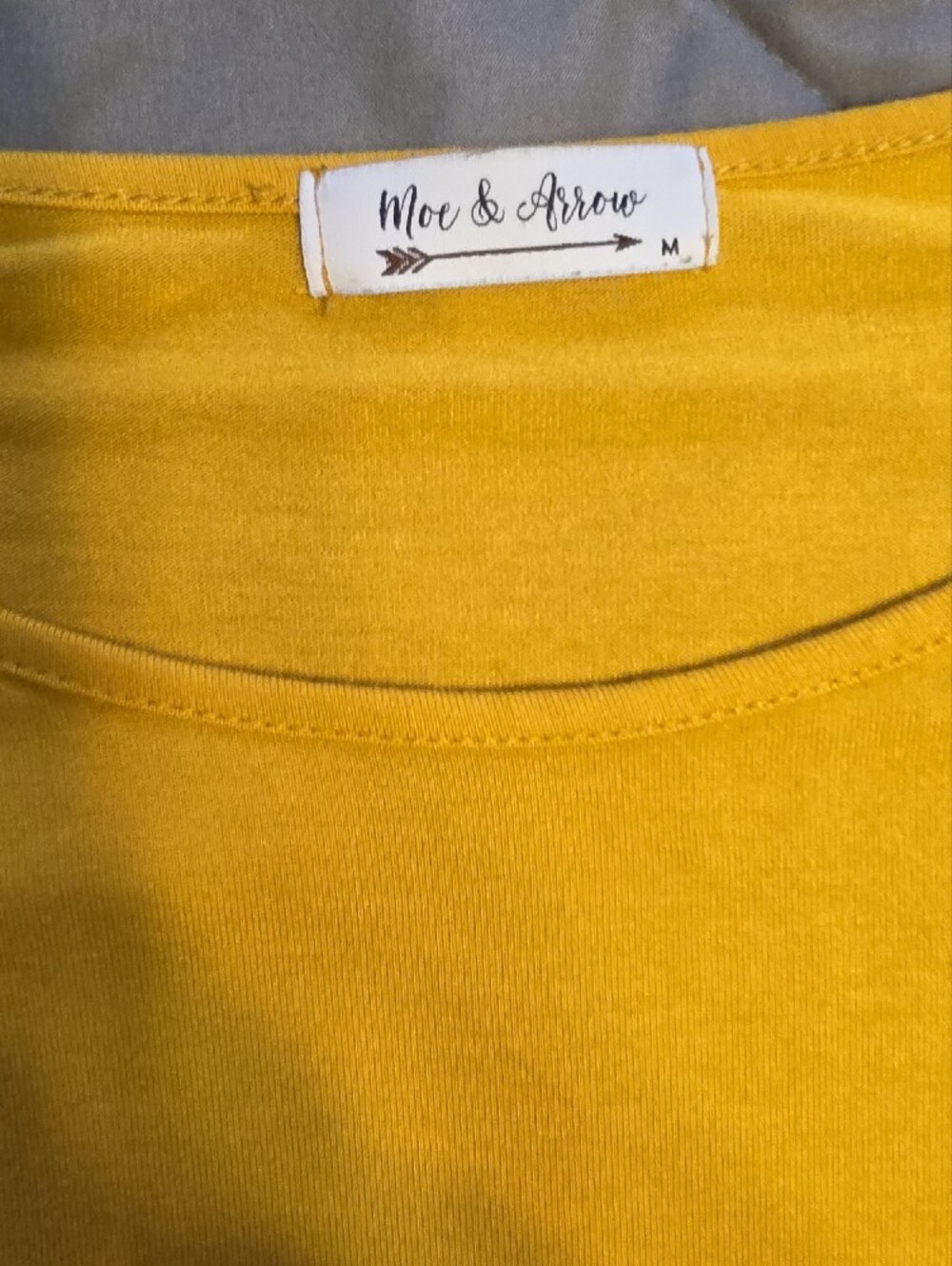 Colorblock Button-Accent Long Sleeve Top - Yellow, White & Black - Picture 4 of 6